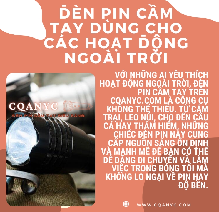 Giới Thiệu ĐÈN PIN CẦM TAY SIÊU SÁNG CQANYC